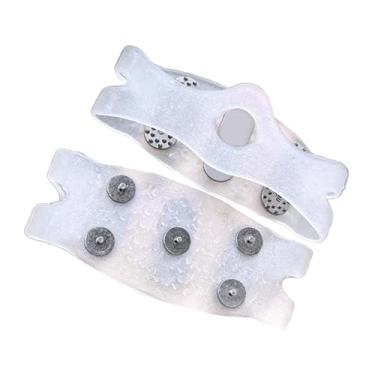 Imagem de Aymzbd Crampons, Garras de Gelo, Acessórios para Calçados, 5 Espigões, Cravos de Tração Profissionais para Neve, Adequados para Atividades Ao Ar Livre Como P, Transparente