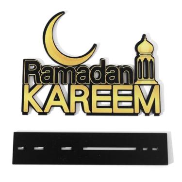 Imagem de Ramadan Kareem Decorações Eid Mubarak Decoração de mesa, letreiros Happy Ramadan Kareem, artigos de festa de mesa Al-Fitr para cozinha doméstica