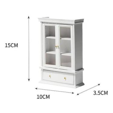 Imagem de Dissipador de vidro de porta dupla de madeira branca em mini - Gloome 