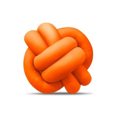 Imagem de Almofada Nó Escandinavo Decorativa Moderna | Almofada Decorativa Antialérgica 25x25cm(LARANJA)
