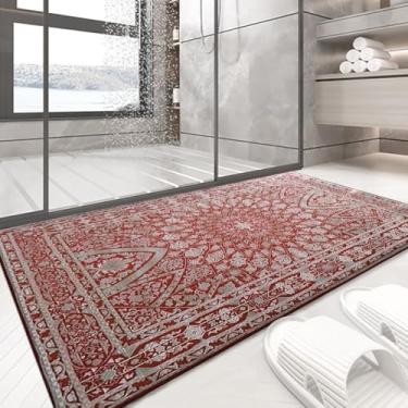 Imagem de 1 Tapete Banheiro Antiderrapante Absorve 50x80 Js Do Ga Vr (M10 VERMELHO - Classico Medalhão)