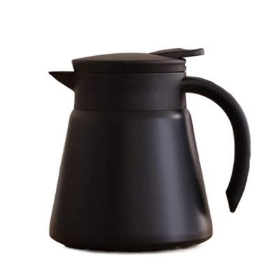 Imagem de Garrafa térmica de aço inoxidável garrafa térmica a vácuo de camada dupla caneca de café e chá de escritório panela térmica chaleira garrafa de água quente (cor: vermelho) (preto)