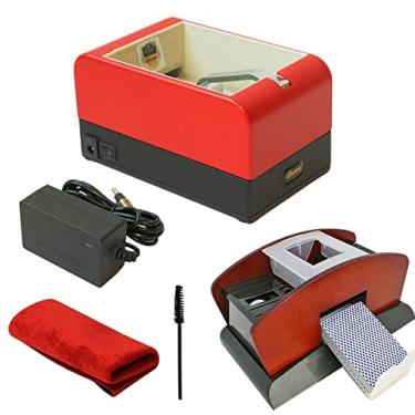 Imagem de Revendedor de cartas Shuffle, rotação de 360° Uniersal anti-trapaça ferramenta de negociação de cartas com toalha de mesa e máquina giratória de negociante de cartas de pôquer para UNO, Blackjack