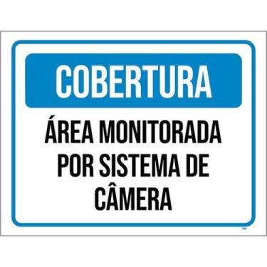 Imagem de Kit 5 Placas Cobertura Monitorada Sistema Câmera 36X46 - Sinalizo