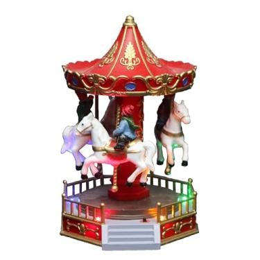Imagem de Cenário Natalino Carrossel Movimento c/Led (3 Pilhas AA, Não Inclusas)