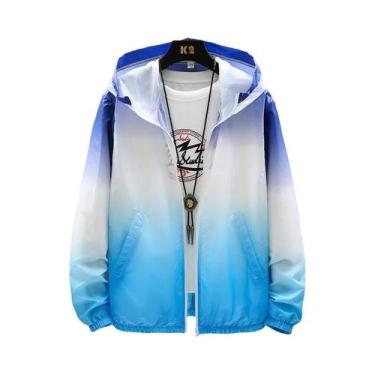 Imagem de Jaqueta Casual Masculina De Verão Com Bloqueio De Cor, Fina, À Prova D