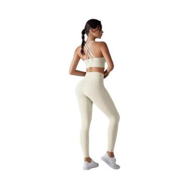 Imagem de Conjunto De Yoga Sexy Feminino Com Top Respirável E Leggings Para Leva