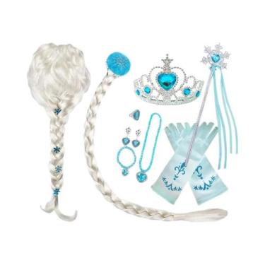 Imagem de Tiara E Peruca Da Princesa Elsa Anna Para Crianças, Acessórios De Fant
