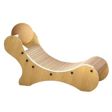 Imagem de Arranhador para gatos, bola de sisal rotativa de papelão, para uso interno para gatos | para escalada em casa, ao ar livre, quarto, sala de estar, canto, descanso de chão