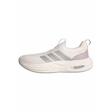 Imagem de adidas Cloudfoam Cuxxion-Sock Tênis feminino, Branco/prata fosco/roxo gelo, 37