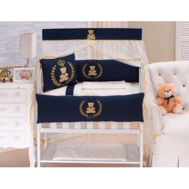 Imagem de Kit para Mini Berço Menina Menino Neutro 9 Peças - Beatriz Baby Enxova