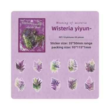 Imagem de Adesivos Decorativos PET Com Tema De Plantas, 20 Peças, Para Scrapbook