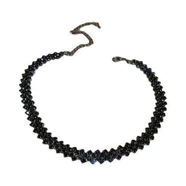 Imagem de Colares Choker De Moda Feminina Com Strass Em Rosa, Roxo E Dourado, Jo