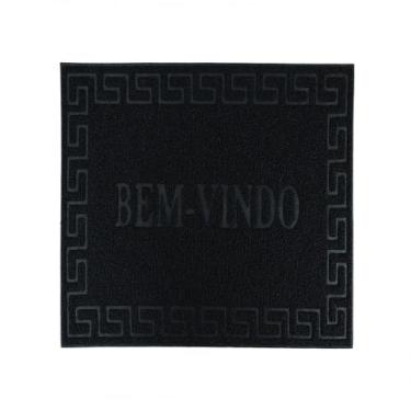 Imagem de Capacho Bem-Vindo Tapete Emborrachado Antiderrapante Para Porta de Res