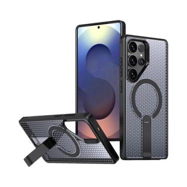 Imagem de Capa Magnética Com Suporte E Resfriamento Em Colmeia Para Samsung S25 