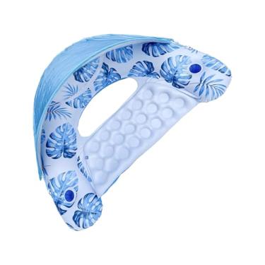 Imagem de Boias de piscina para adultos, boias infláveis de natação, rede para adultos, espreguiçadeira com suporte para copos, guarda-sol para festas, diversão, ao ar livre, verão, praia, natação, lago