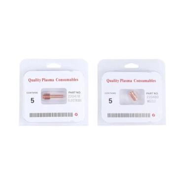 Imagem de 5 Peças De Bicos De Eletrodo Consumíveis Para Tocha De Corte a Plasma 