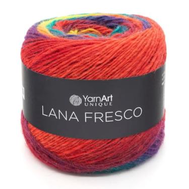 Imagem de YarnArt Lana Fresco 100% fio de lã – Peso fino/esportivo (#2) – 3,52 oz (100 g) / 415 jardas (380 m) por bola – Fio de tricô e crochê de fibra natural macia para suéteres, xales, roupas (1, 8109)