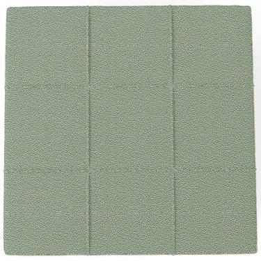 Imagem de Puff Decorativo Para Sala De Estar Quadrado Milano 90x90cm W01 Bouclê Oliva - Lyam Decor