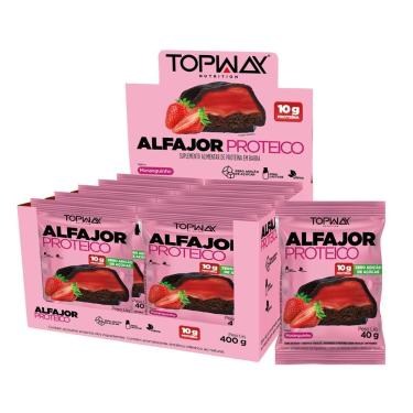 Imagem de Alfajor Proteíco Moranguinho Sem Açúcar Topway Caixa Com 10U-Unissex
