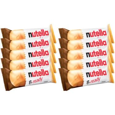 Imagem de Kit Wafer Snack Avelã Nutella Ferrero B-ready 22g - 10 Unidades