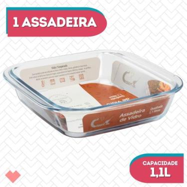 Imagem de Travessa de Vidro Temperado 1,1L Pequena Airfryer Salada - CasaVita, Q
