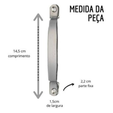 Imagem de Puxador Para Porta Camarão Cromado - UTENSÍLIOS PREMIUM