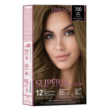 Imagem de Tinta de Cabelo Amend Superia 700 Louro Natural Sem Amônia