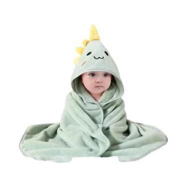 Imagem de Toalha De Banho Com Capuz De Desenho Animado Unissex Para Bebês, Macia