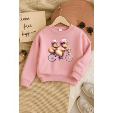Imagem de Blusa infantil Capivara - Mc kids, Rosa, 14