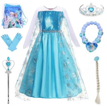 Imagem de Vestido Infantil Frozen Elza Festa Luxo  - Princesa Disney, G
