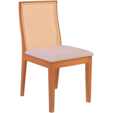 Imagem de Cadeira Arizona Madeira Maciça Tela Sextavada Amêndoa
