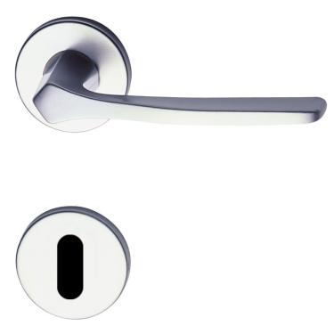 Imagem de Fechadura Inox Line de 40 Mm Maçaneta Em Zamac 30 Espelho E Roseta Em Aço Inox 0330023cr Papaiz