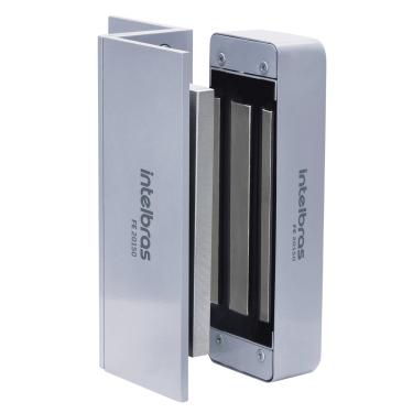 Imagem de Fechadura Eletromagnetica 150 Kgf Universal Intelbras FE20150 Tranca Para Porta Eletroímã Controle Acesso Sem Sensor