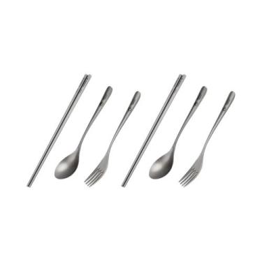 Imagem de Conjunto De Talheres De Titânio Leve Para Camping Ao Ar Livre, Colher,