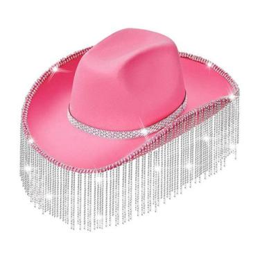 Imagem de Chapéu de cowboy, strass denso, borla, anime, cosplay, algodão - Yiwei