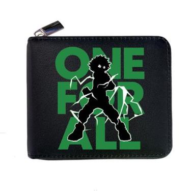 Imagem de Carteira, bolsa de moedas, couro, Bifold My Hero Academia Anime - Yiwe