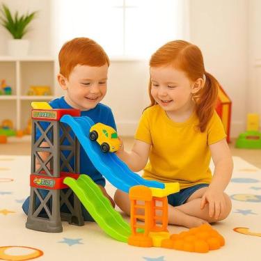 Imagem de Rampa Racer Brinquedo Veículos Pista Escorregador Menino Corrida Prese