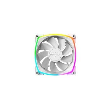 Imagem de Ventoinha Montech RX120, 120mm, PWM, ARGB, Lâmina Reversa, Branco - RX120 PWM White