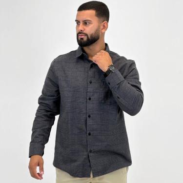 Imagem de Camisa Sibra Manga Longa Xadrez Flanela Masculina-Masculino