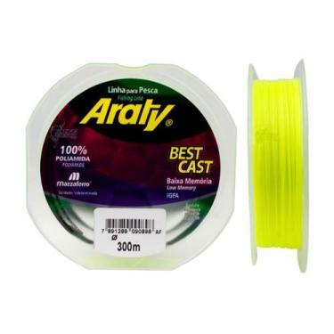 Imagem de Linha Monofilamento Araty Best Cast 0,50mm - 300 Metros, Amarelo