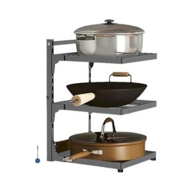 Imagem de Prateleira De Armazenamento Ajustável Multicamadas Para Pia De Cozinha