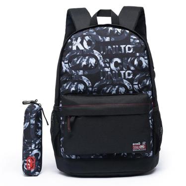 Imagem de Mochila Ecko Escolar Masculina Estojo Casual Bolsa 17 Litros Notebook Faculdade Resistente-Feminino