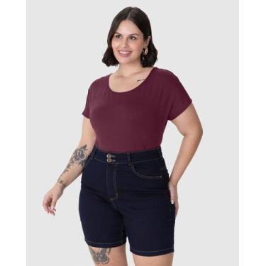 Imagem de Blusa Básica Feminina Plus Size Manga Japonesa Em Viscose Stretch - Ma