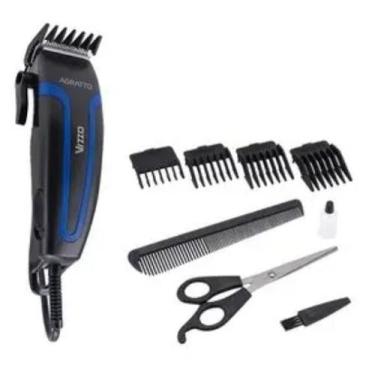 Imagem de Maquina Cortar Cabelos Agratto BlueLuxx 10W Com 4 Pentes - Vizzo, Pret