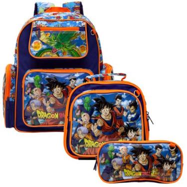 Imagem de Mochila com Lancheira Infantil Masculina Dragon Ball Desenho - TOYS 2U