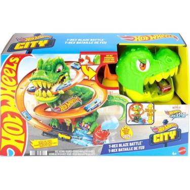 Imagem de Hot Wheels City T-Rex Conjunto de Batalha Mattel JBM73