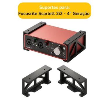 Imagem de Suporte Fixar Focusrite Scarlett 2i2 4o Geração Embaixo Mesa - KeiMe
