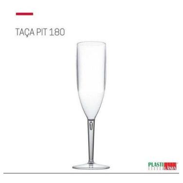 Imagem de Taça De Champagne Acrílico Festa 180ml Transparente 12 Uni - Plastilan