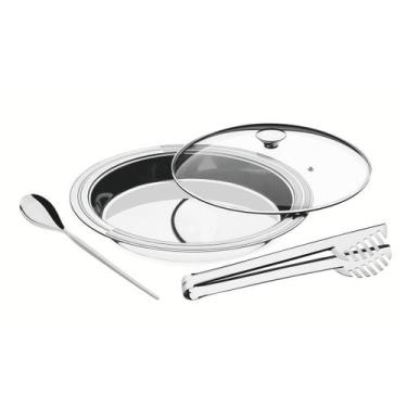 Imagem de Kit De 3 Peças Para Servir Em Aço Inox Redondo Tramontina Ciclo